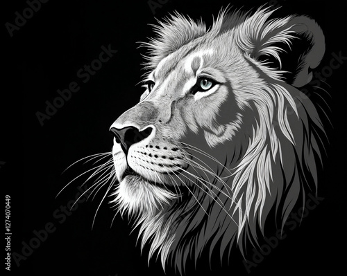 lion head profile