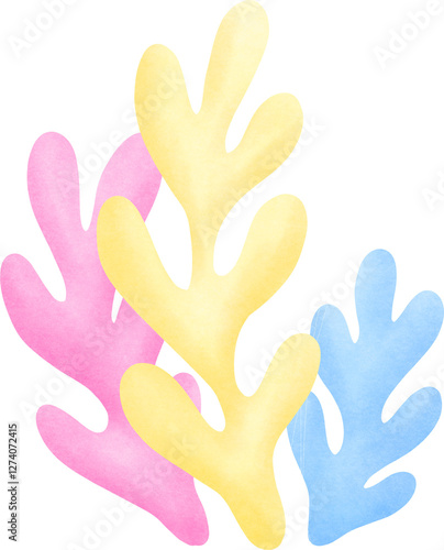 Coral Cute Watercolor