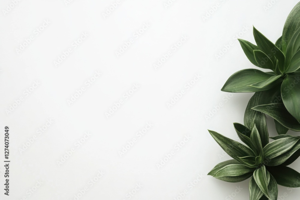 Green Plants on White Background for Mockups and Layouts Green Plants on White Background for Mockups and Layouts