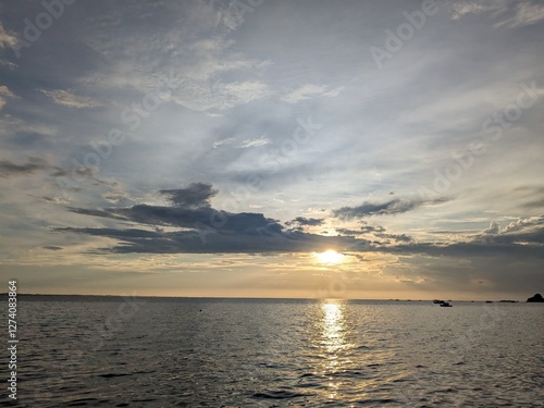 sunset over the sea