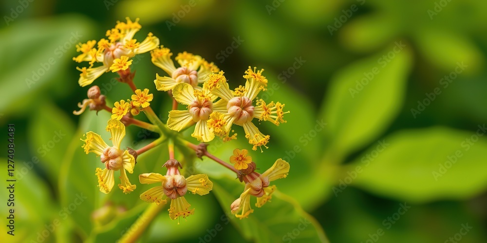 Cassia hirsuta Senna - Medicinal Herb with Vibrant Yellow Blossoms Cassia hirsuta Senna - Medicinal Herb with Vibrant Yellow Blossoms