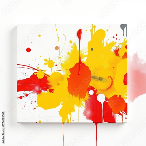 Dynamic Abstract Spray Paint Canvas for Modern Interiors photo