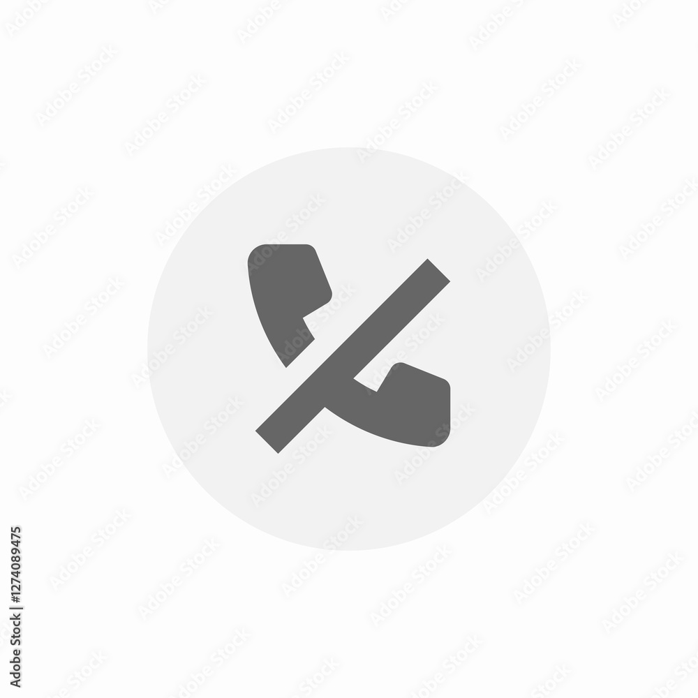 phone call non available icon sign vector phone call non available icon sign vector