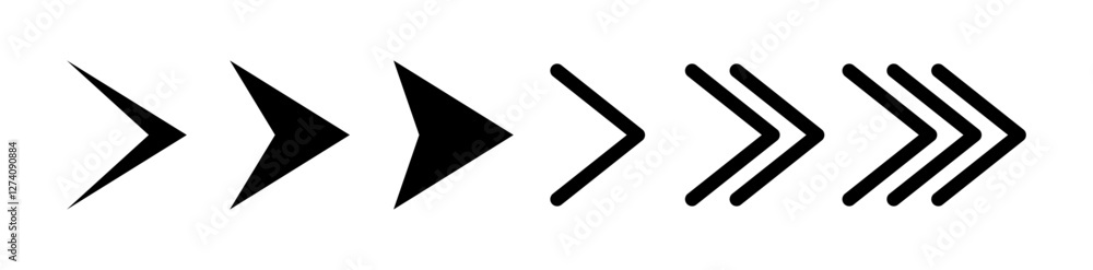 Directional arrow sign or icons set design Directional arrow sign or icons set design