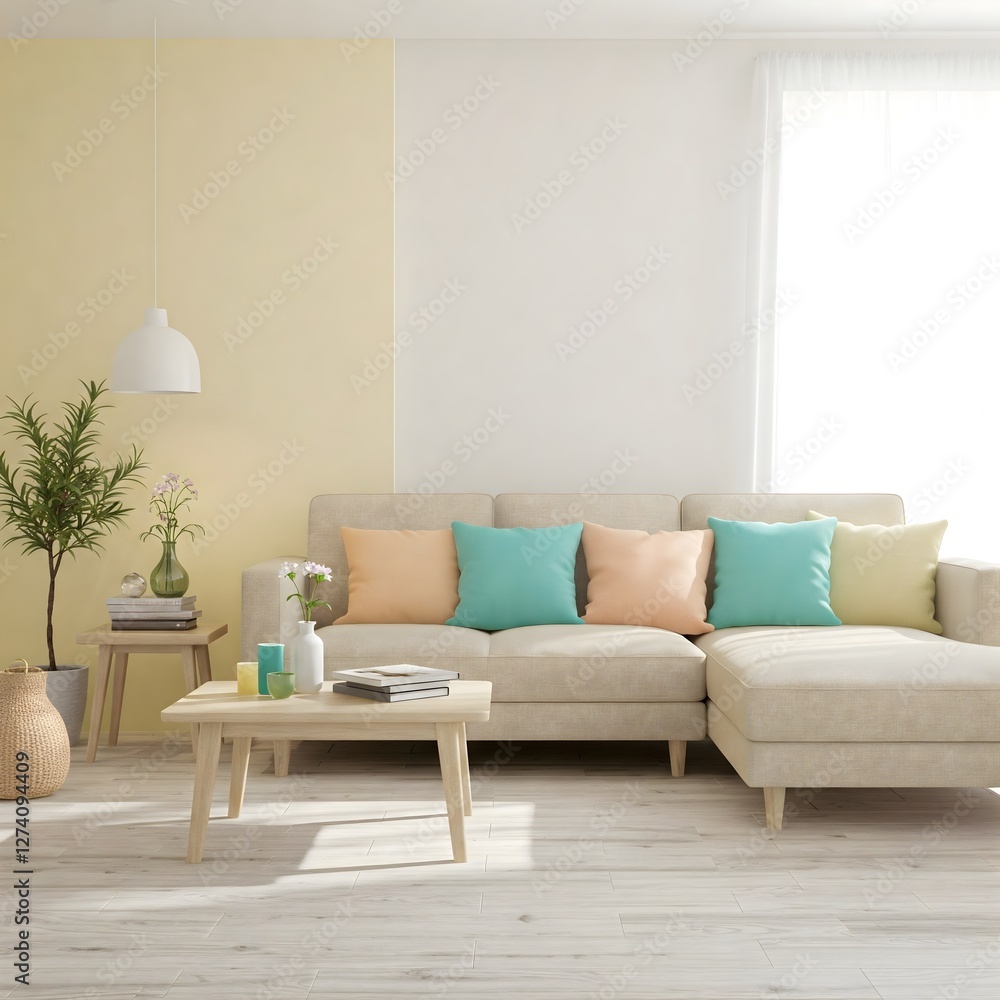 Frame mockup, ISO A paper size. Living room wall poster mockup. Interior mockup with house background. Modern interior design. 3D render Frame mockup, ISO A paper size. Living room wall poster mockup. Interior mockup with house background. Modern interior design. 3D render