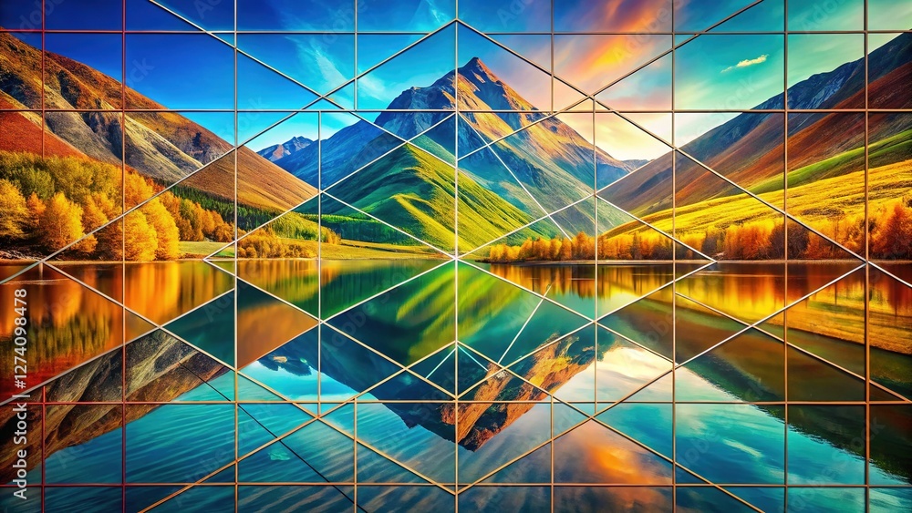 Fototapeta premium Master abstract geometry by placing subjects at thirds.