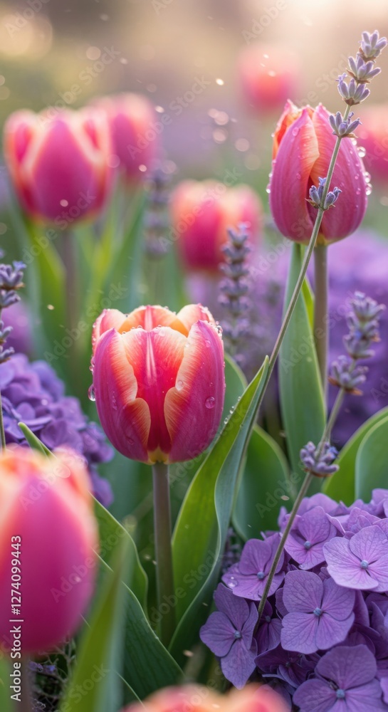 Fototapeta premium Enchanted Bloom: A Magical Flower in a Surreal World