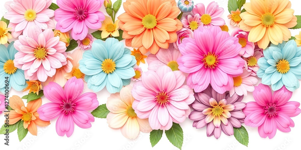 Pastel Spring Floral Tapestry: A Seamless Symphony of Colors Pastel Spring Floral Tapestry: A Seamless Symphony of Colors