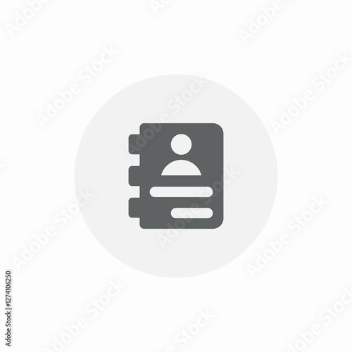 agenda contacts icon sign vector
