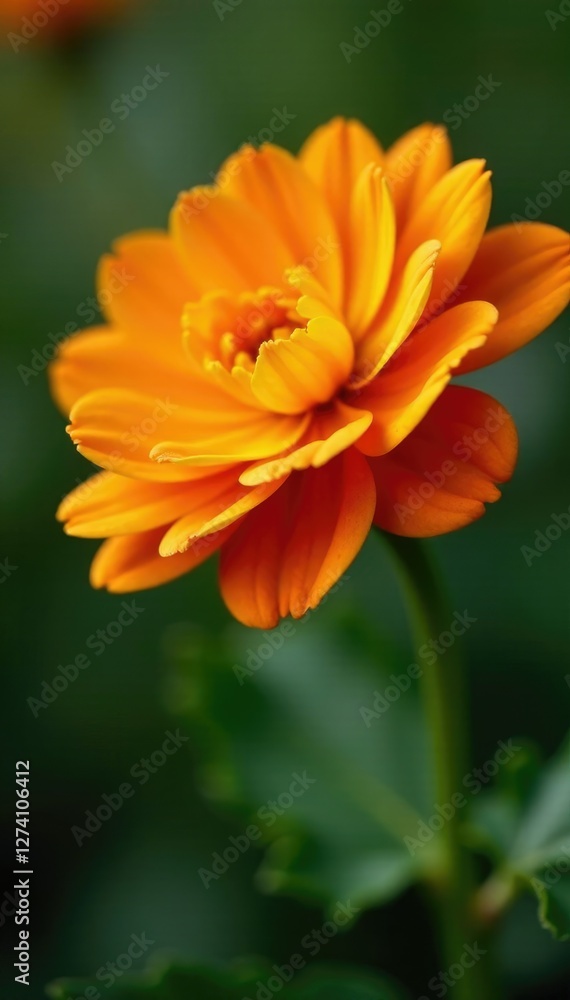 Fototapeta premium Closeup of bright orange and yellow flower details, closeup, details