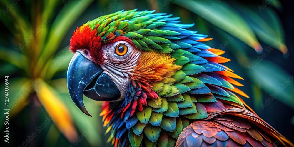 Fototapeta premium Stunning Psittacus erithacus in Captivating Detail