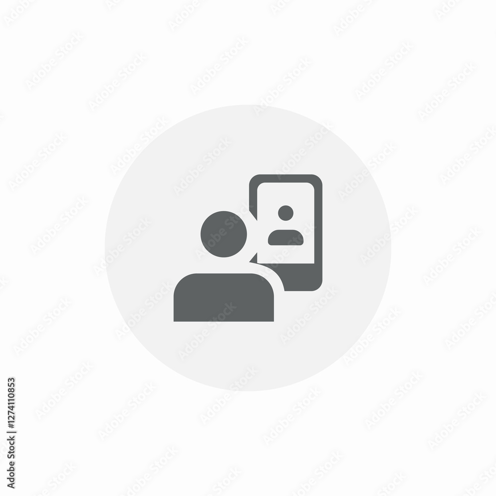 mobile device videocall icon sign vector mobile device videocall icon sign vector