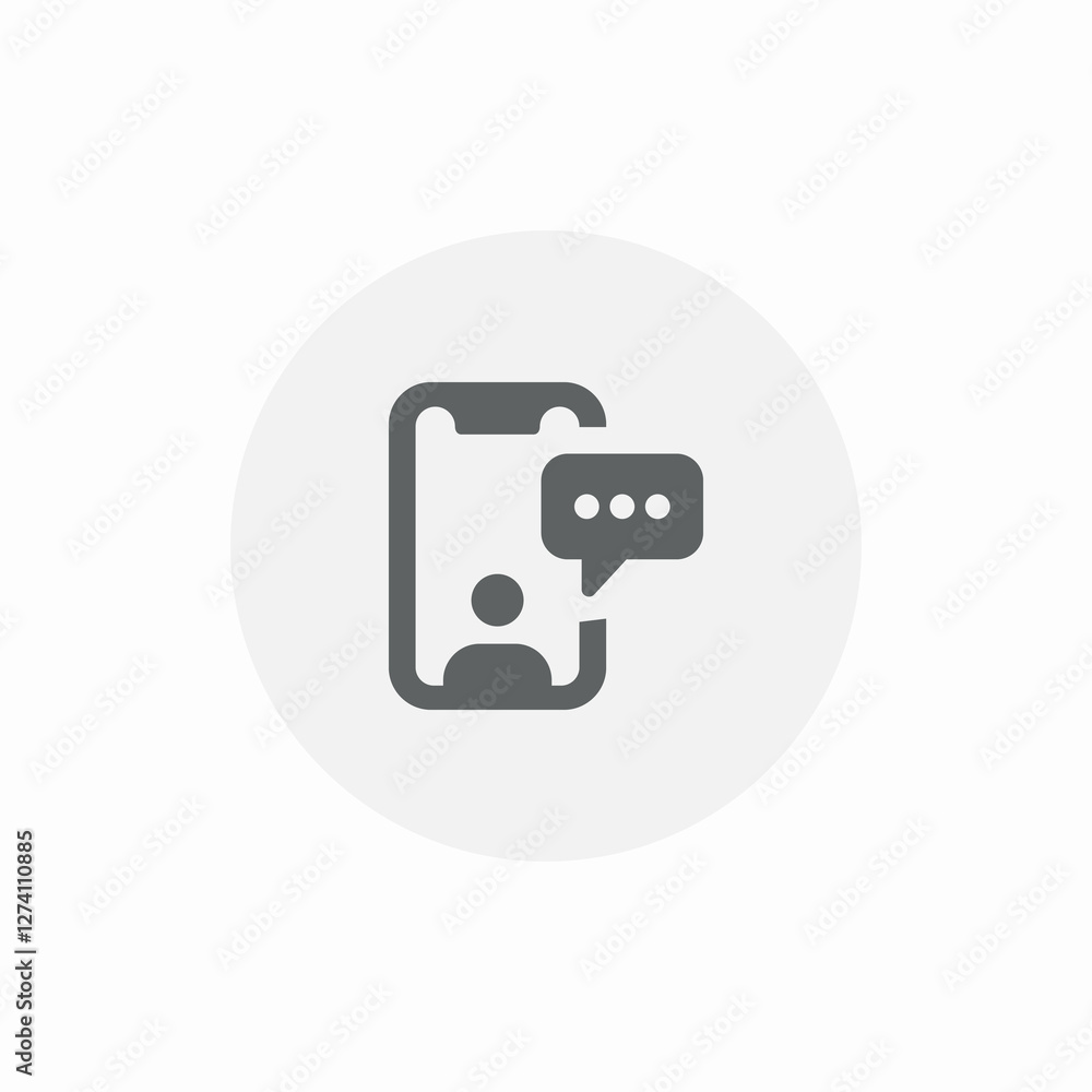 mobile text message feature icon sign vector mobile text message feature icon sign vector