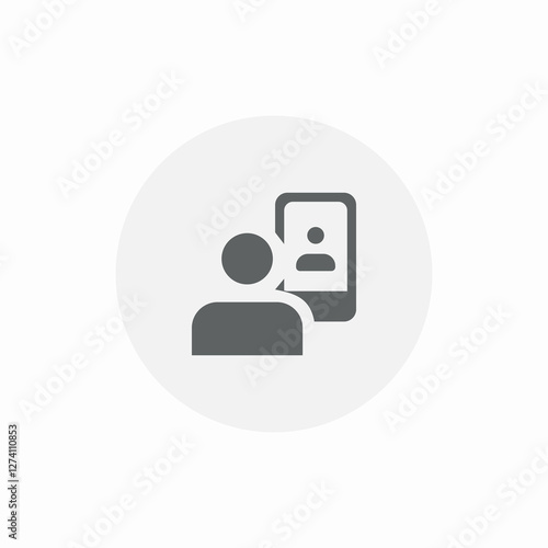 mobile device videocall icon sign vector