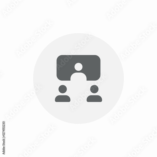 view call meeting icon sign vector