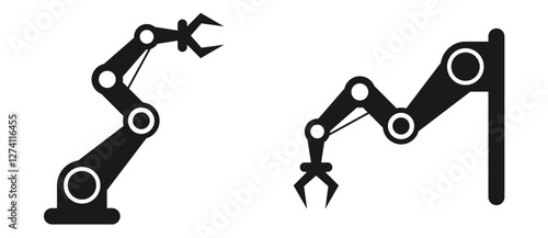 robotic arm industrial icon