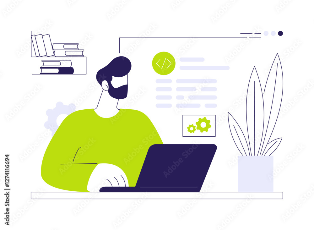 Software developer abstract concept vector illustration. Software developer abstract concept vector illustration.