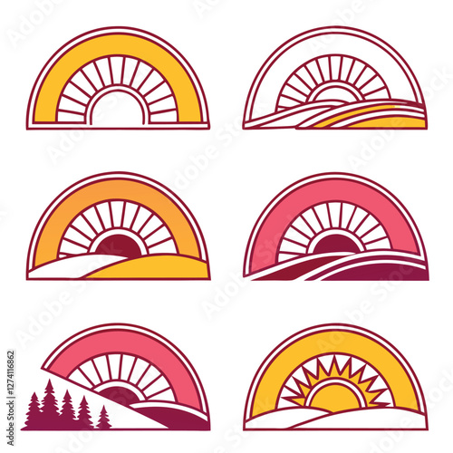 70s & 80s Sunset Graphic Pack