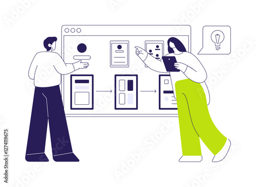 Prototype product abstract concept vector illustration.