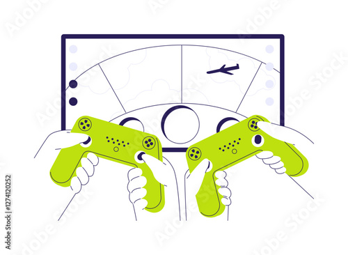 Console gaming abstract concept vector illustration.