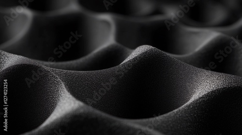 Soft neoprene foam macro shot highlighting closed-cell structure with intricate texture and waves
