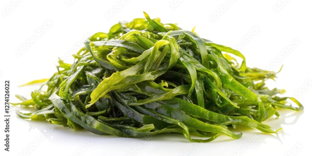 Seaweed Pile, Isolated on White Background Seaweed Pile, Isolated on White Background