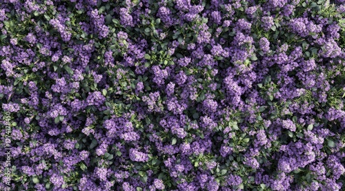 Vibrant Purple Flower Meadow Seamless Texture