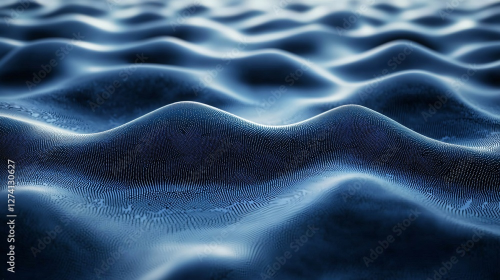 Abstract dark blue wavy surface texture background Abstract dark blue wavy surface texture background