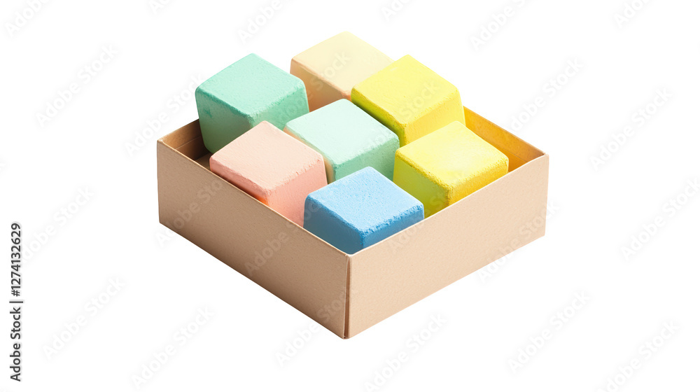 Fototapeta premium colorful box isolated on white