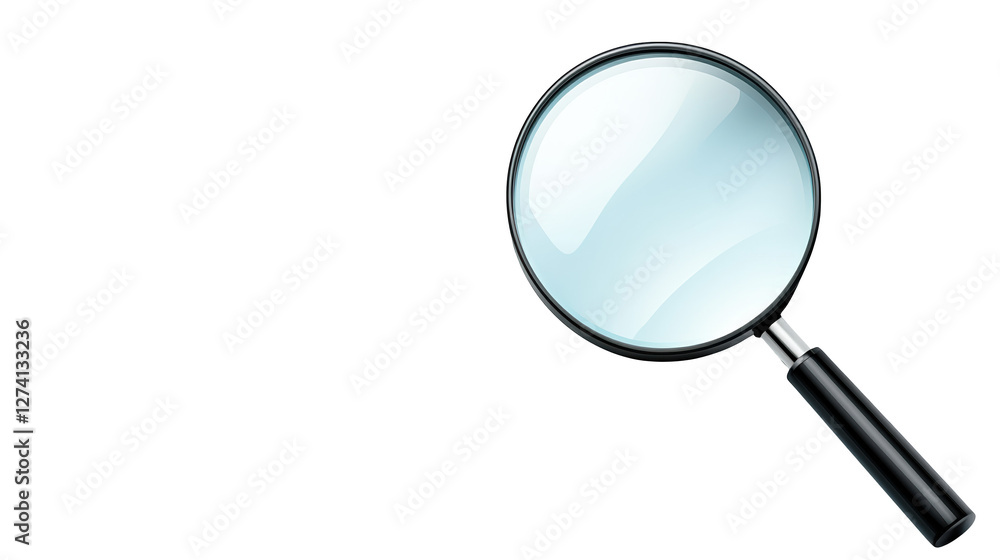 magnifying glass on white background magnifying glass on white background