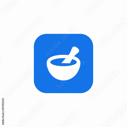 pestle mortar icon sign vector