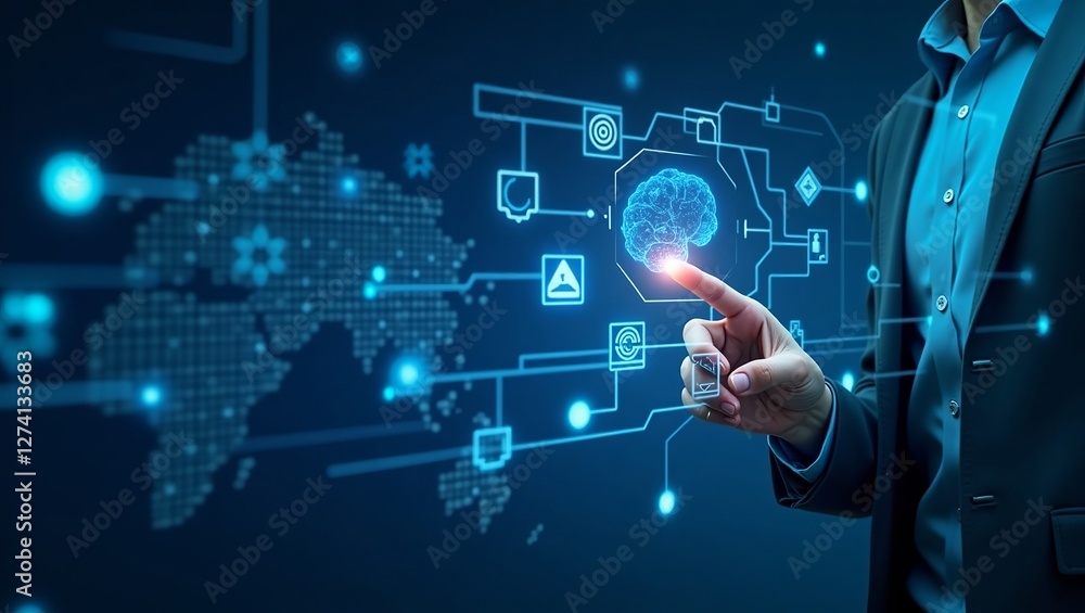 Futuristic Digital Healthcare Interface: AI and Data-Driven Medical Innovation Futuristic Digital Healthcare Interface: AI and Data-Driven Medical Innovation