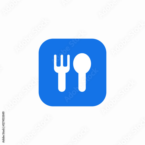 restaurant area icon sign vector