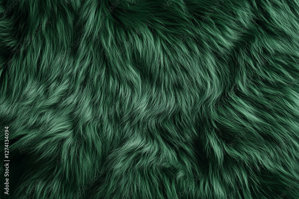 Fototapeta premium Green fur background