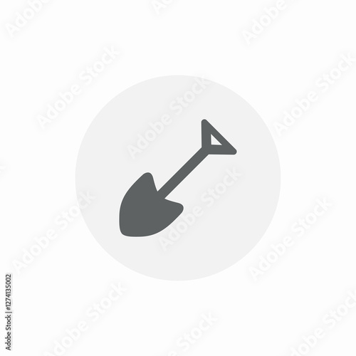 shovel dig icon sign vector