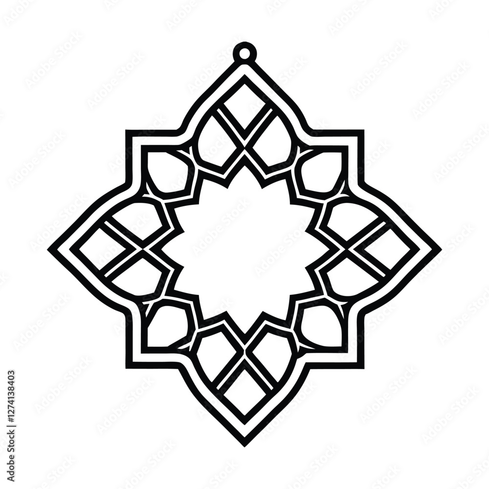 Elegant Islamic Ornament Vector with Arabic Geometric and Decorative Design-22 Elegant Islamic Ornament Vector with Arabic Geometric and Decorative Design-22
