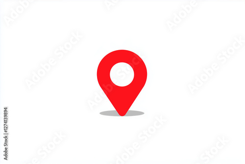 Free Download Isolated red pin icon, a symbol for location and navigation, perfect for map, travel, and GPS pointer sign, mark indicating a specific place or destination - GFXLoad