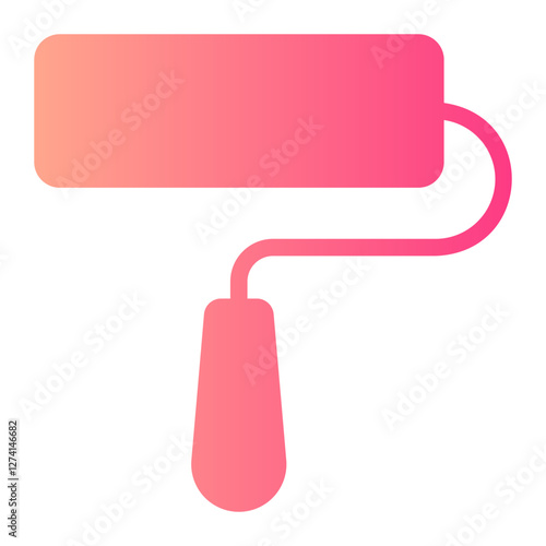 paint roller gradient icon