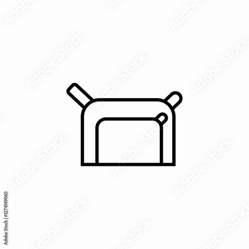 makeup bags icon sign vector