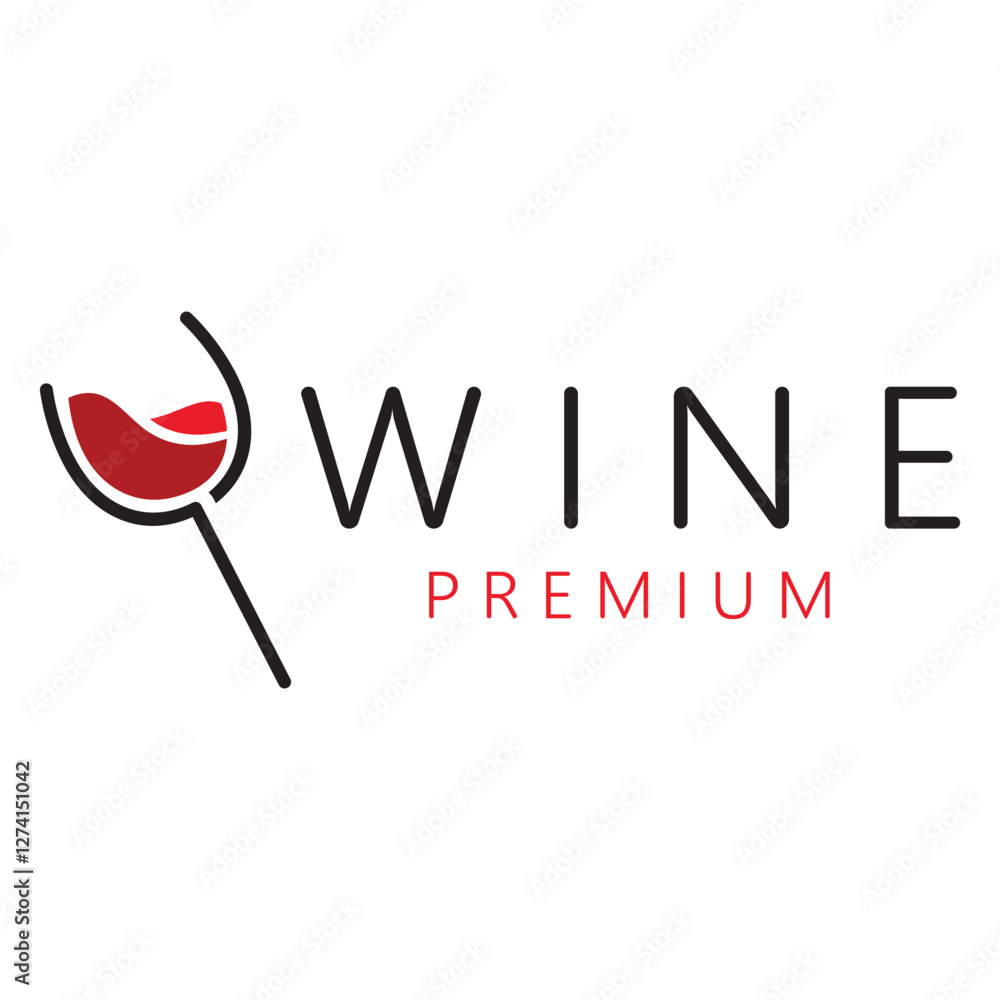 Wine logo with wine glasses and bottles.for night clubs,bars,cafe and wine shops. Wine logo with wine glasses and bottles.for night clubs,bars,cafe and wine shops.