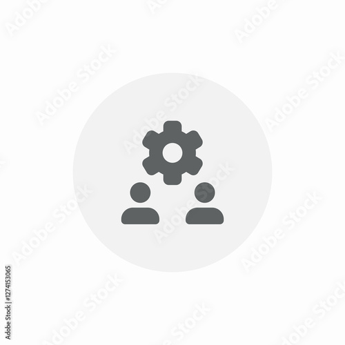 team mode settings icon sign vector