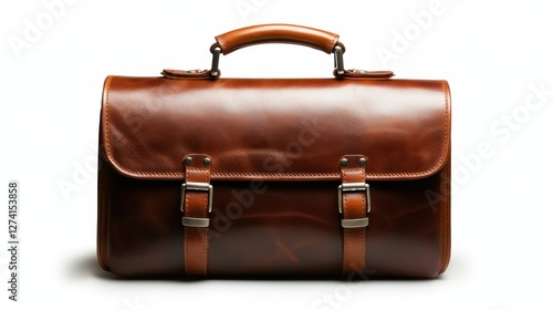 Wallpaper Mural A sophisticated brown leather briefcase designed for professionals, showcasing its elegant craftsmanship and capacity to hold essential items while maintaining a stylish appearance. Torontodigital.ca