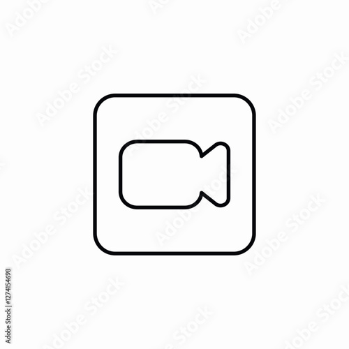 videocall widget icon sign vector