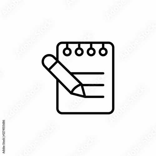 write note page icon sign vector