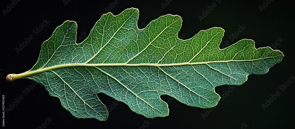 Intricate Details of a Single Oak Leaf Intricate Details of a Single Oak Leaf