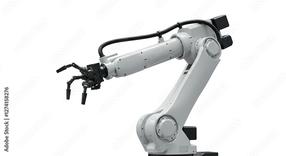 Industrial Robotic Arm 3D Render - Precision Automation Technology on White. They are tailored to appeal to professionals in industries needing visuals for presentations, websites. Industrial Robotic Arm 3D Render - Precision Automation Technology on White. They are tailored to appeal to professionals in industries needing visuals for presentations, websites.