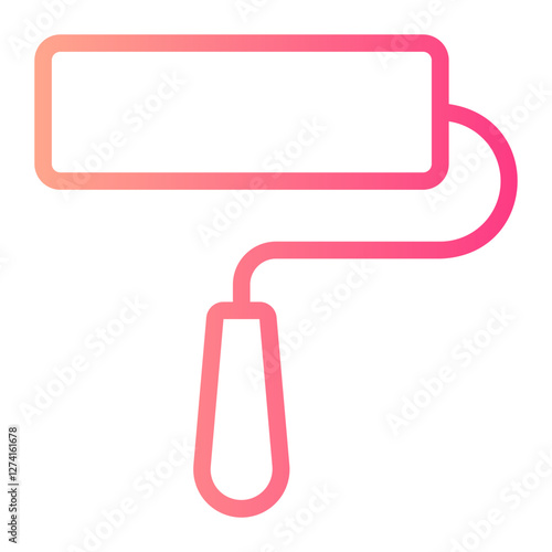 paint roller gradient icon