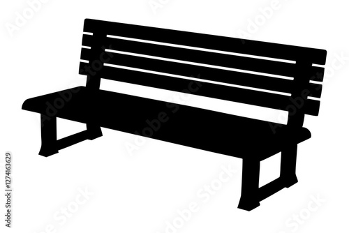 bench on a white background