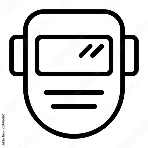 welding mask line icon