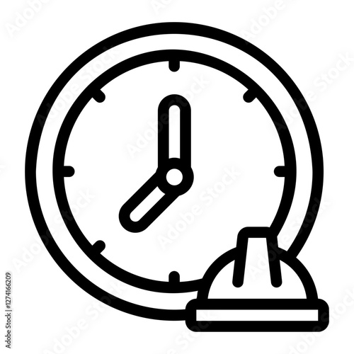 working hours line icon